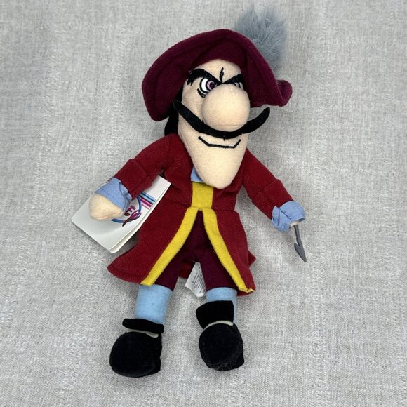 Disney Other - Captain Hook Peter Pan The Disney Store Bean Bag 8" Plush Stuffed Toy